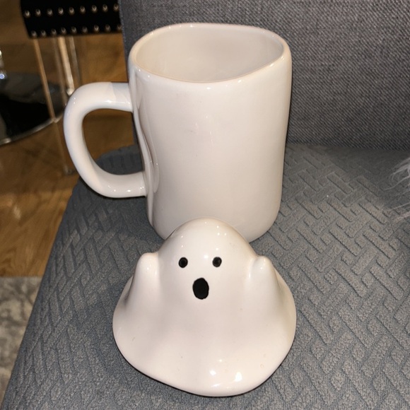 Rae Dunn Artisan Collection Ghost Topper Halloween Coffee Tea Mug - Picture 7 of 7
